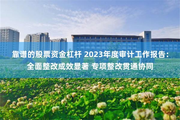 靠谱的股票资金杠杆 2023年度审计工作报告：全面整改成效显著 专项整改贯通协同