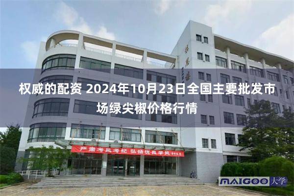 权威的配资 2024年10月23日全国主要批发市场绿尖椒价格行情