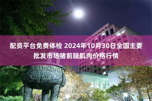 配资平台免费体检 2024年10月30日全国主要批发市场猪前腿肌肉价格行情