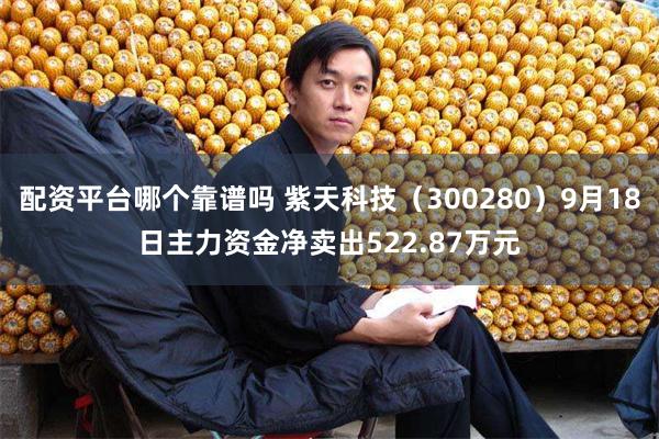 配资平台哪个靠谱吗 紫天科技（300280）9月18日主力资金净卖出522.87万元